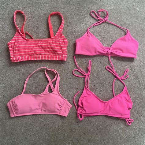 Pink Bikini Tops Bundle All Size Small Message Me Depop