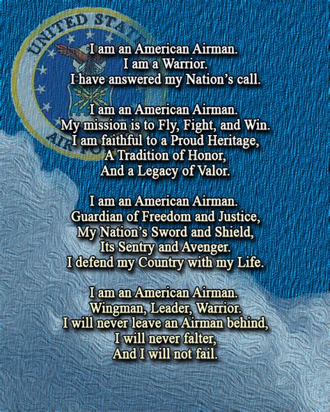 USAF Airman's Creed Poster | ubicaciondepersonas.cdmx.gob.mx