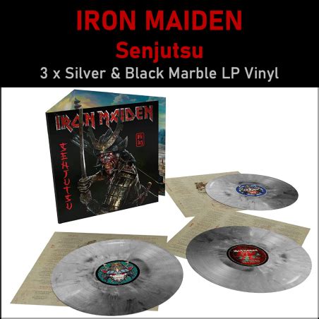 Iron Maiden Senjutsu 3 Silver Black Marble LP Vinyl PH