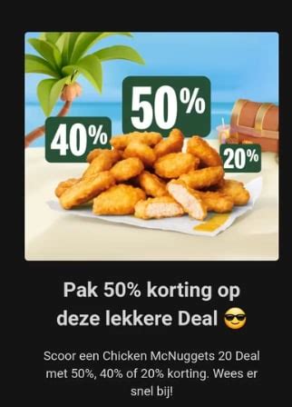 Tot Korting Op Kipnuggets Bij Mcdonalds