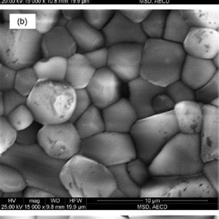 Sem Micrographs Of The Fracture Surface For Al O Zro Tio