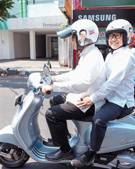 Anies Baswedan Dan Cak Imin Naik Vespa Bareng Di Jombang Sowan Ke