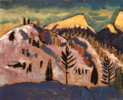 Schneegipfel bei Sonnenuntergang Elmau by Gabriele Münter on artnet