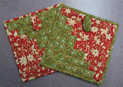 Holiday Pot Holders Fabric Bowls Pot Holders Mug Rugs