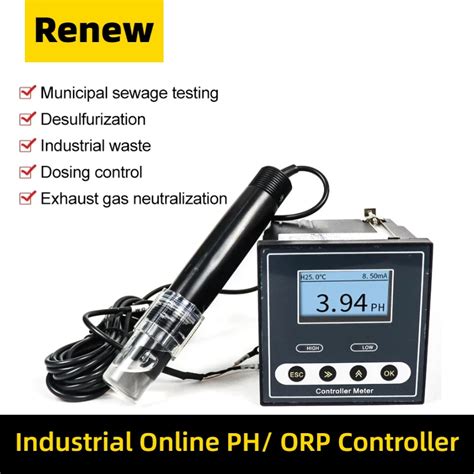 Medidor De Ph Industrial En L Nea Controlador De Ph Sensor Orp Probador