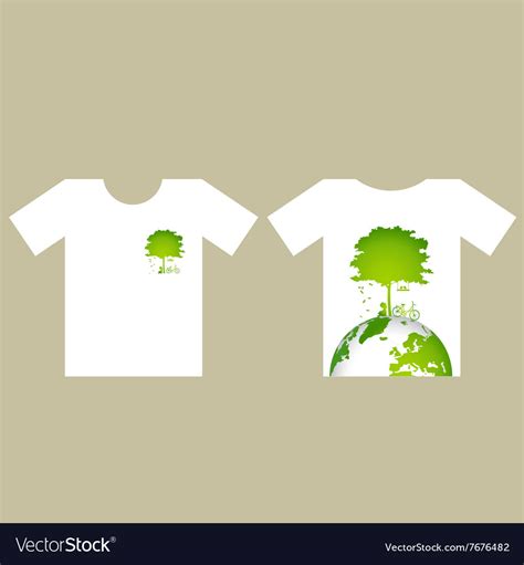 T Shirt Design Eco Friendly Creative Ecology Vector Image