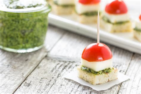 Caprese Bites With Pesto | Cooking on the Front Burner