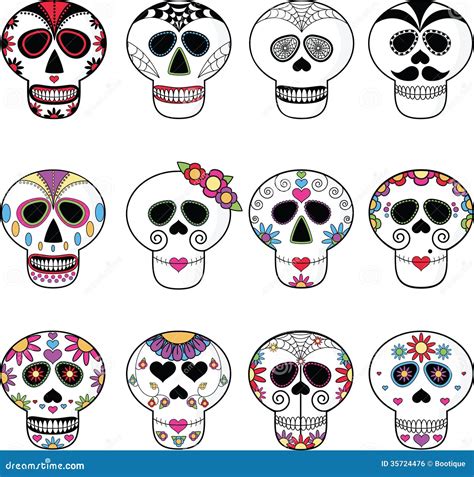 Sugar Skulls / Candy Skulls / Day of the Dead Skulls. Stock ...