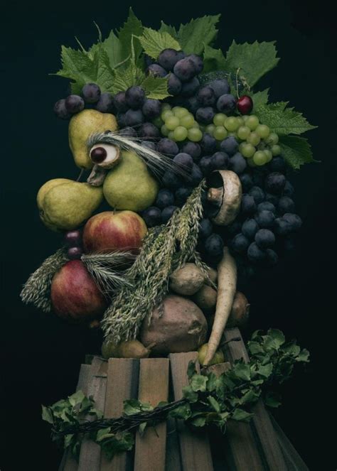 Fruits And Vegetables To Create Realistic Looking Portraits