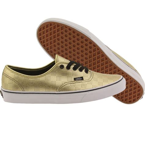 Vans Men Authentic 50th Anniversary Gold Gold Checker