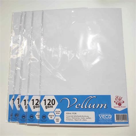 Vellum Board VECO Elit 120gsm 5 Packs Shopee Philippines