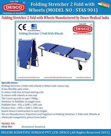 Folding Stretcher 2 Fold With Wheels Manufacturer Supplier And