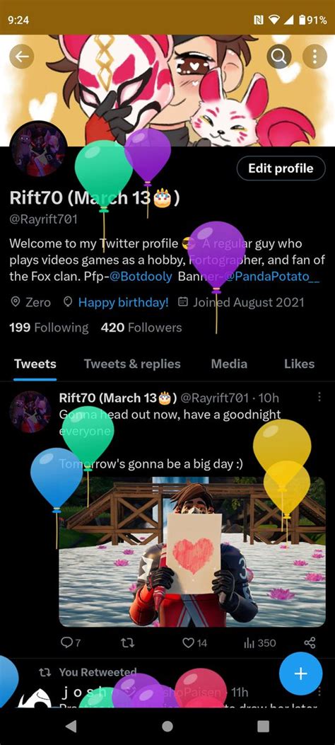 Novafox On Twitter Rt Rayrift701 Morning Everyone Todays Is A Special Day 🎉 🥳🎂🎉20