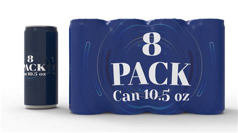 Eight Pack Packaging Beverage Soda Cans 10-5oz - 310ml 3D Model - TurboSquid 2226996