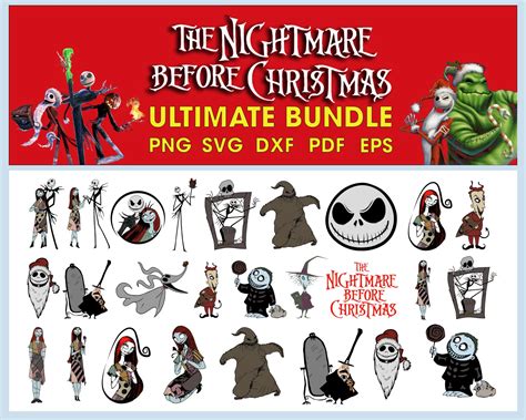 1000 The Nightmare Before Christmas Svg Bundle Free Svg Files For Cricut