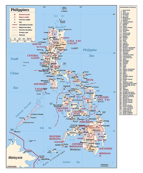 Detailed Administrative Map Of Philippines Philippines Detailed Gambaran