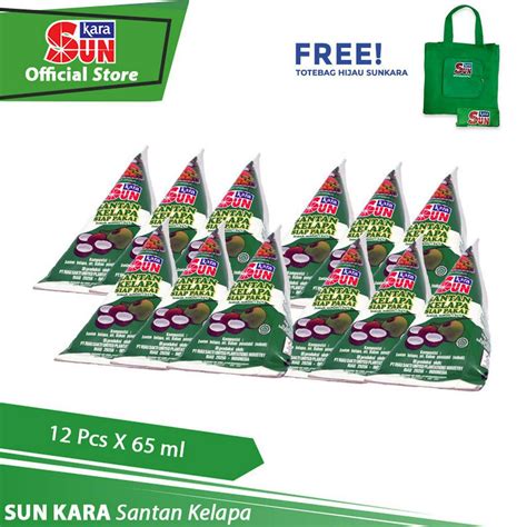 Jual SUN KARA Santan Kelapa Coconut Cream 65 Ml 12 Pcs Free Totebag