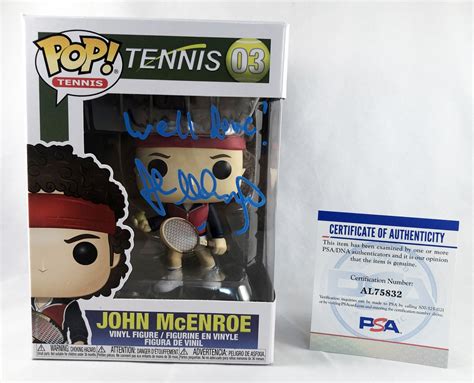 John McEnroe Signed Funko Pop Tennis PSA DNA Memorabilia For Less