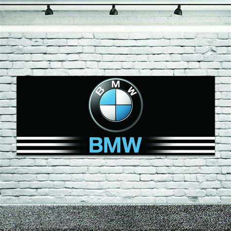 BMW Logo Banner Vinyl,Garage Sign,office or showroom, Garage Decor(0081 ...