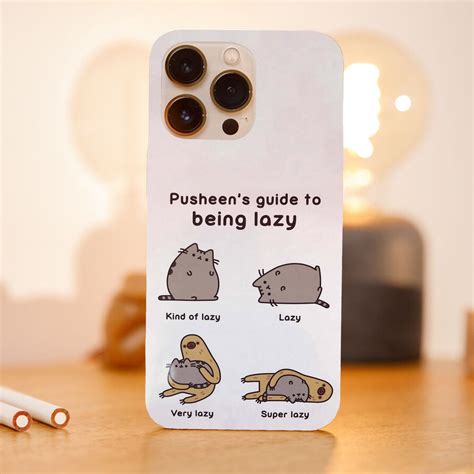 Husa compatibila cu Apple iPhone 13 Mini model Pusheen guide to lazy