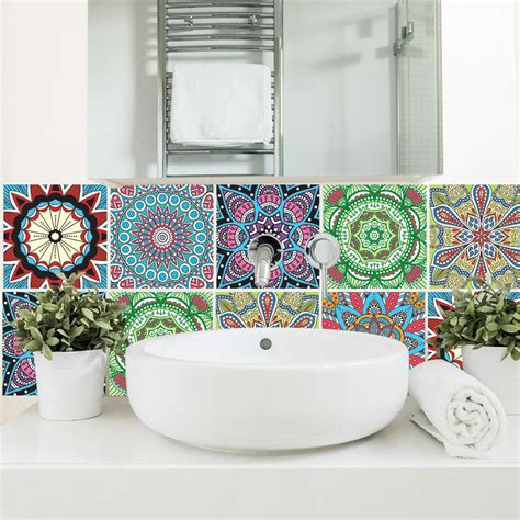 2019 New 6pcs Geometric Self Adhesive Tile Stickers Decal Home