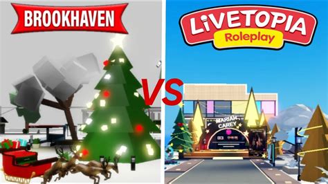 Brookhaven Vs Livetopia Na Atualiza O De Natal Youtube