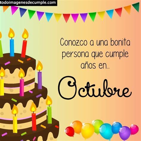 Imágenes De Cumpleaños Mes De Octubre Para Descargar Gratis Imágenes