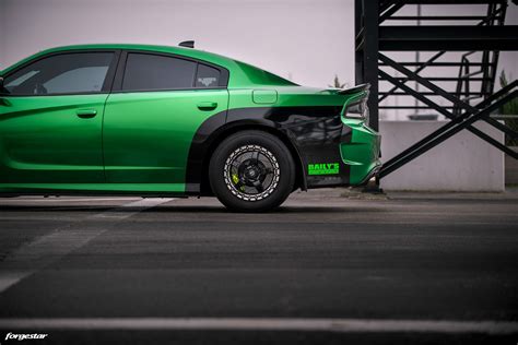 Green Chrome Dodge Charger Hellcat Forgestar D Forgestar