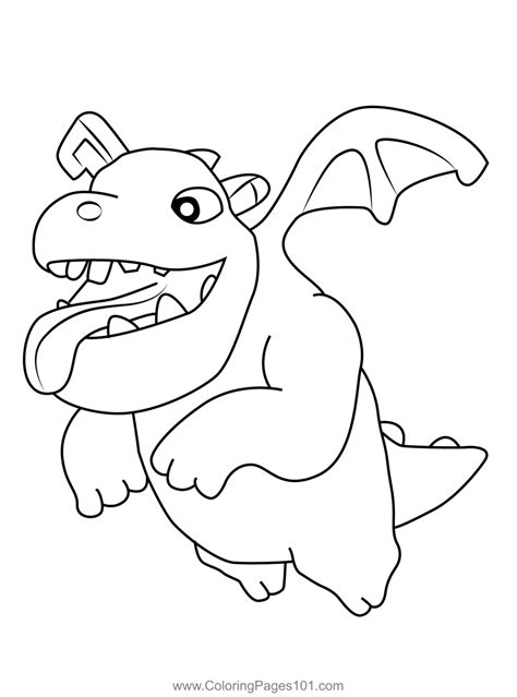 Clash Of Clans Baby Dragon Coloring Pages Coloring Pages