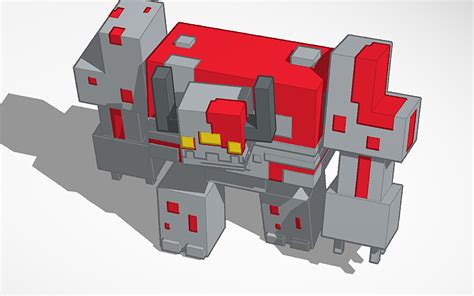 3d Design Minecraft Dungeons Redstone Monstrosity Tinkercad