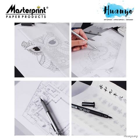 Masterprint Tracing Paper Pad 115gsm A4 A3 A2 Size 10 Sheets Pad