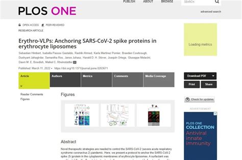 【plos One】新型疫苗研发：研究人员改造红细胞以触发免疫系统对抗covid 19！ 《转》译 转化医学网 转化医学核心门户