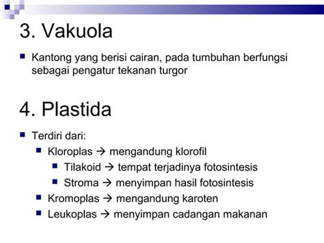 Kuliah 4 Struktur Dan Fungsi Sel Organel PPT