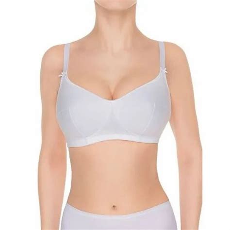 Plain Padded Ladies White Cotton Bra For Daily Wear Size S Xxl At Rs