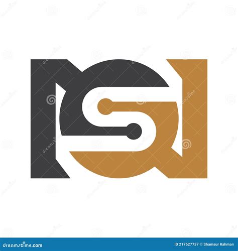 Ns Sn S Y N Abstract Initial Monogram Letter Alfabeto Logo Design