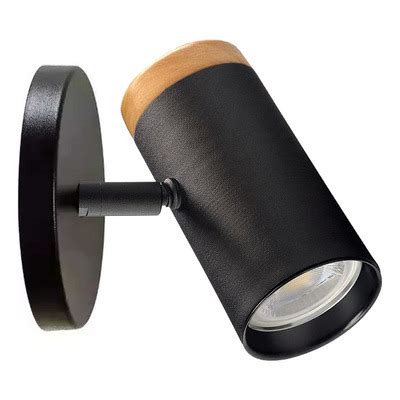 Luz Desing Aplique Luz Negro Con Madera Apto Led Cabezal Movil