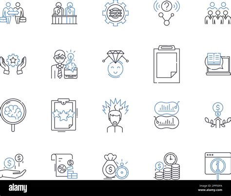 Principle And Philosophy Line Icons Collection Ethics Virtue