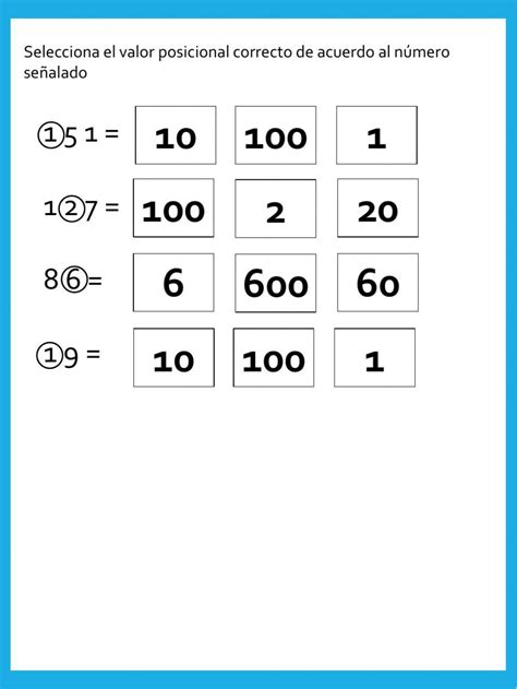 Valor Posicional Online Exercise For Primaria Live Worksheets