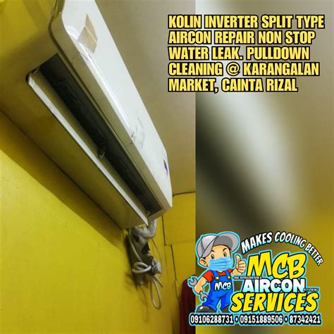 Kolin Inverter Split Type Aircon Repair Water Leak. Pulldown General