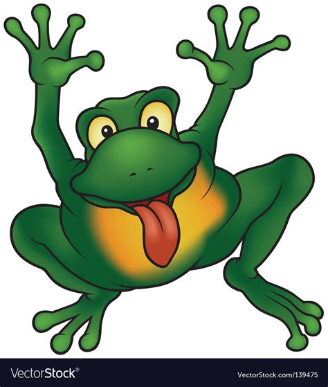 Happy Frog Royalty Free Vector Image VectorStock