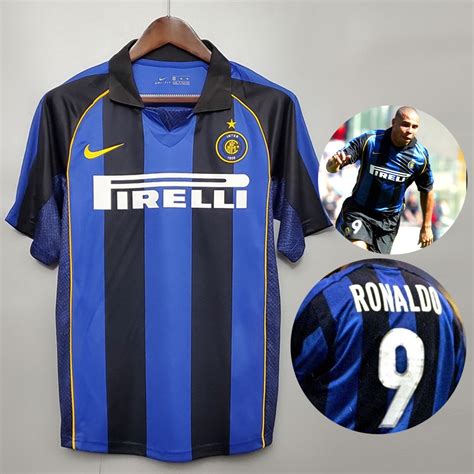 Retrô Camisa Inter Milan 2001 2002 Home I Camisa de Futebol Camisa