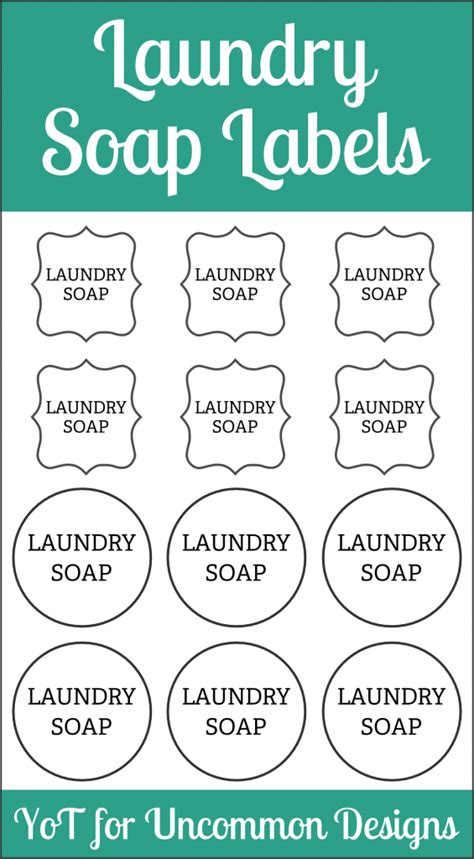 Diy Laundry Soap And Free Printable Labels