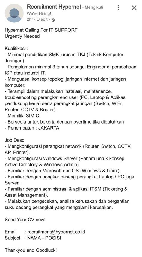 Info Loker Cek Akun Kami On Twitter Lowongan Kerja Lokerupdate