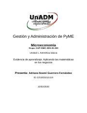 GMIC U1 EA ADGF docx Gestión y Administración de PyME Microeconomía