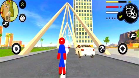 Spider Stickman Rope Hero Gangster Crime Youtube