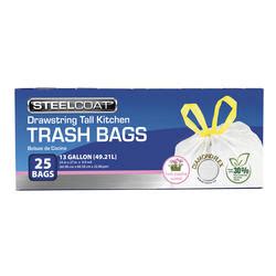 Steelcoat Gallon Flex Drawstring Trash Bags Count At Menards