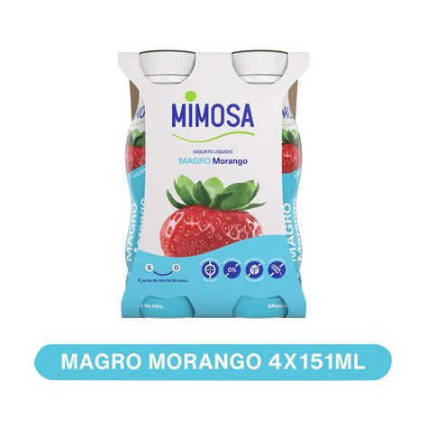 Mercad O Pingo Doce Iogurte L Quido Magro De Morango Mimosa Pack