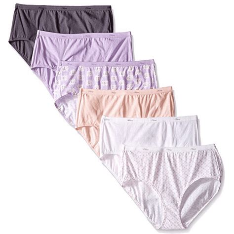 Hanes Hanes Womens Cool Comfort Cotton Low Rise Brief 6 Pack