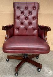 Casa Padrino Luxus Chesterfield Leder B Rostuhl Bordeauxrot