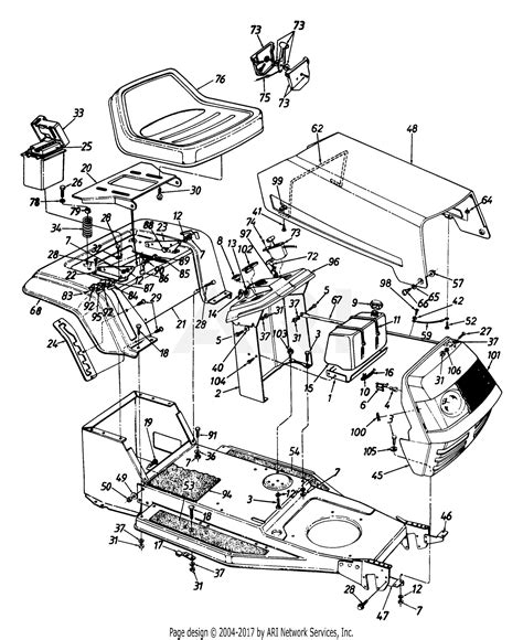 Mtd Lawn Tractor Parts Diagram